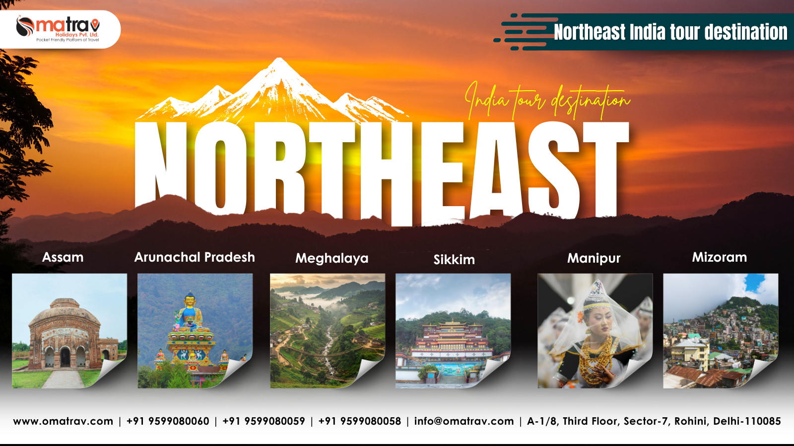 Northeast India Tour Destinations