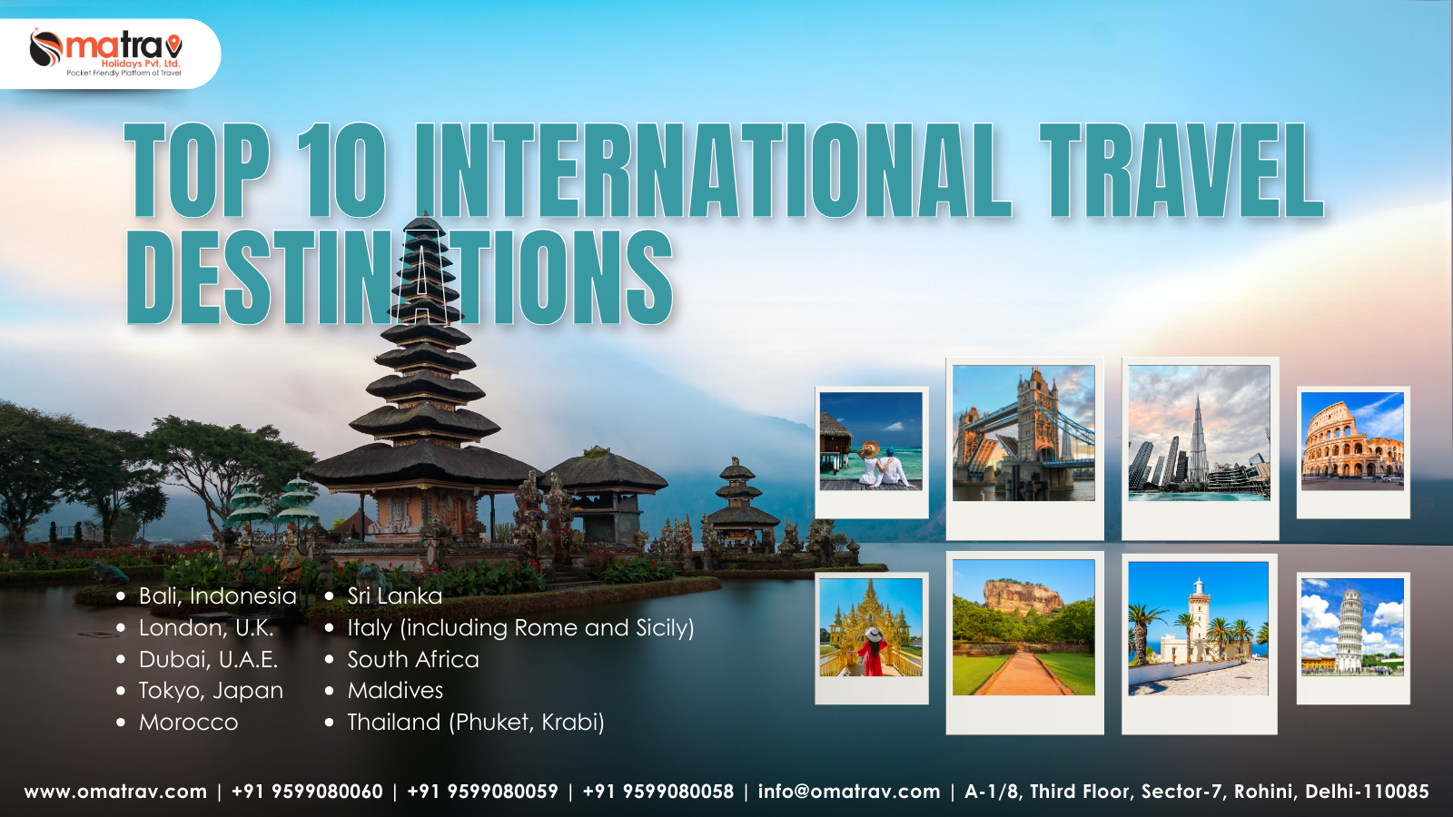 Top 10 International Travel Destinations for 2025